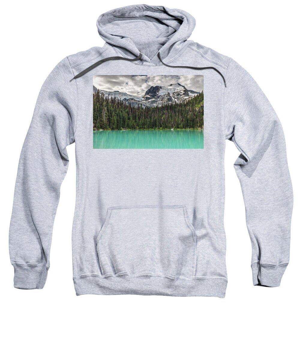 Joffre Lakes Sweatshirt featuring the photograph Emerald Reflection #2 by Pierre Leclerc Photography