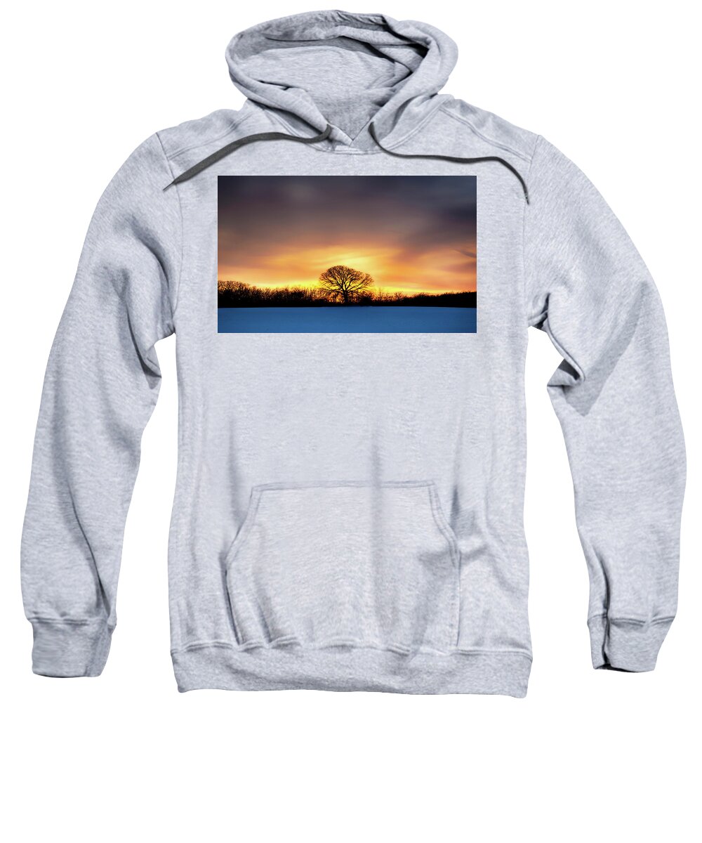  Sweatshirt featuring the photograph Fire In The Sky #1 by Dan Hefle