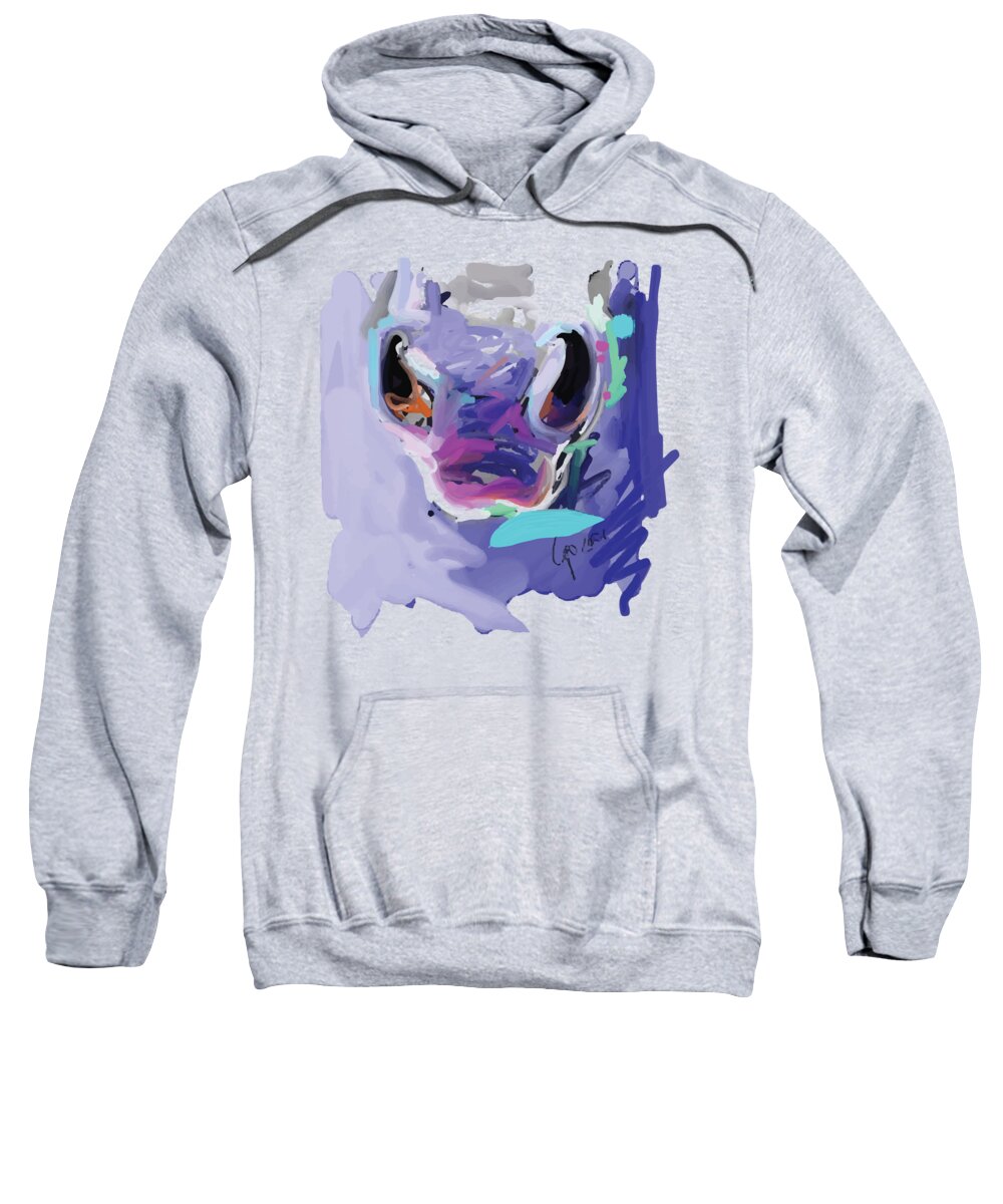 Horse Sweatshirt featuring the painting Horse Nose #1 by Go Van Kampen