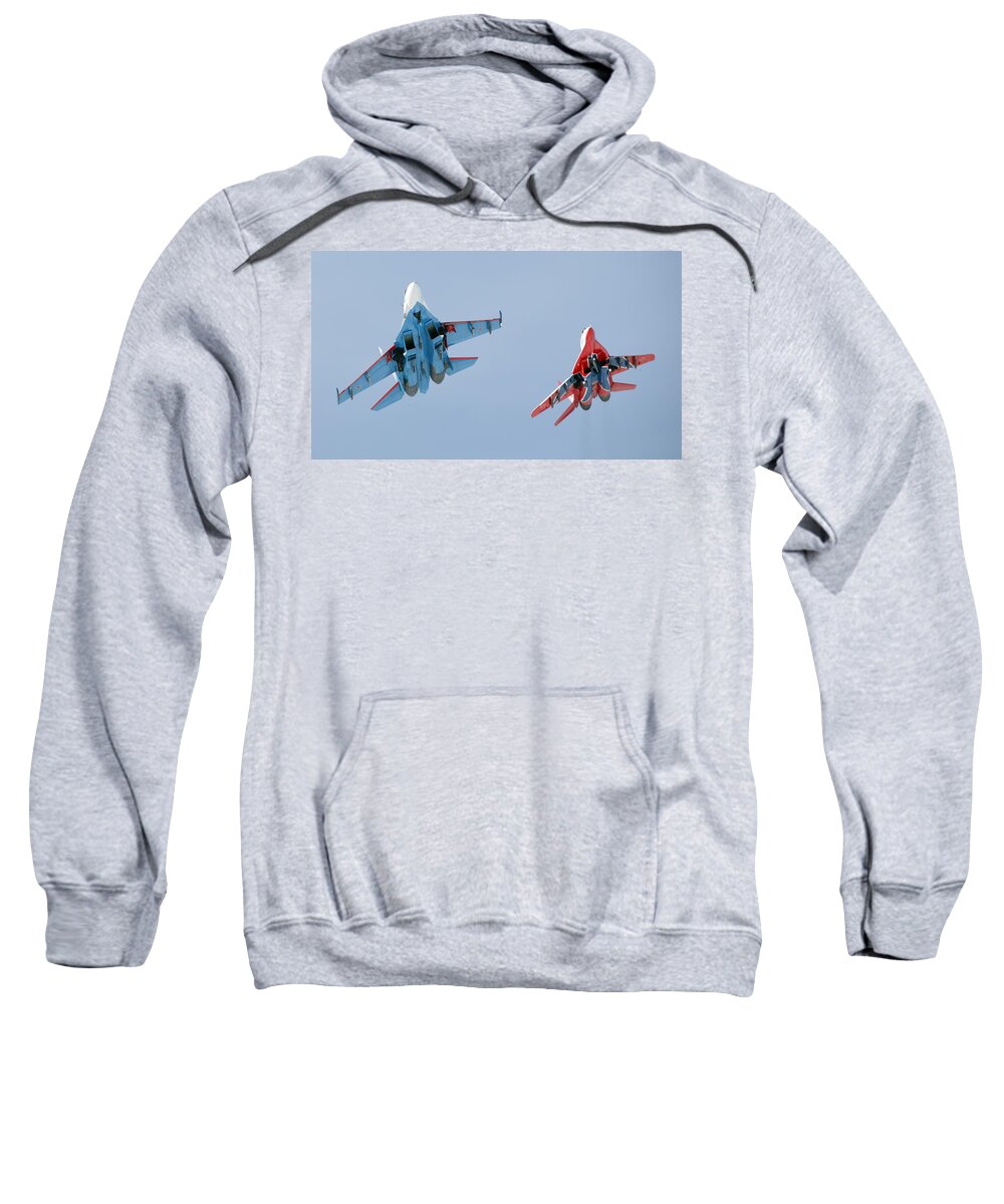 Jet Fighter Sweatshirt featuring the digital art Jet Fighter #1 by Super Lovely