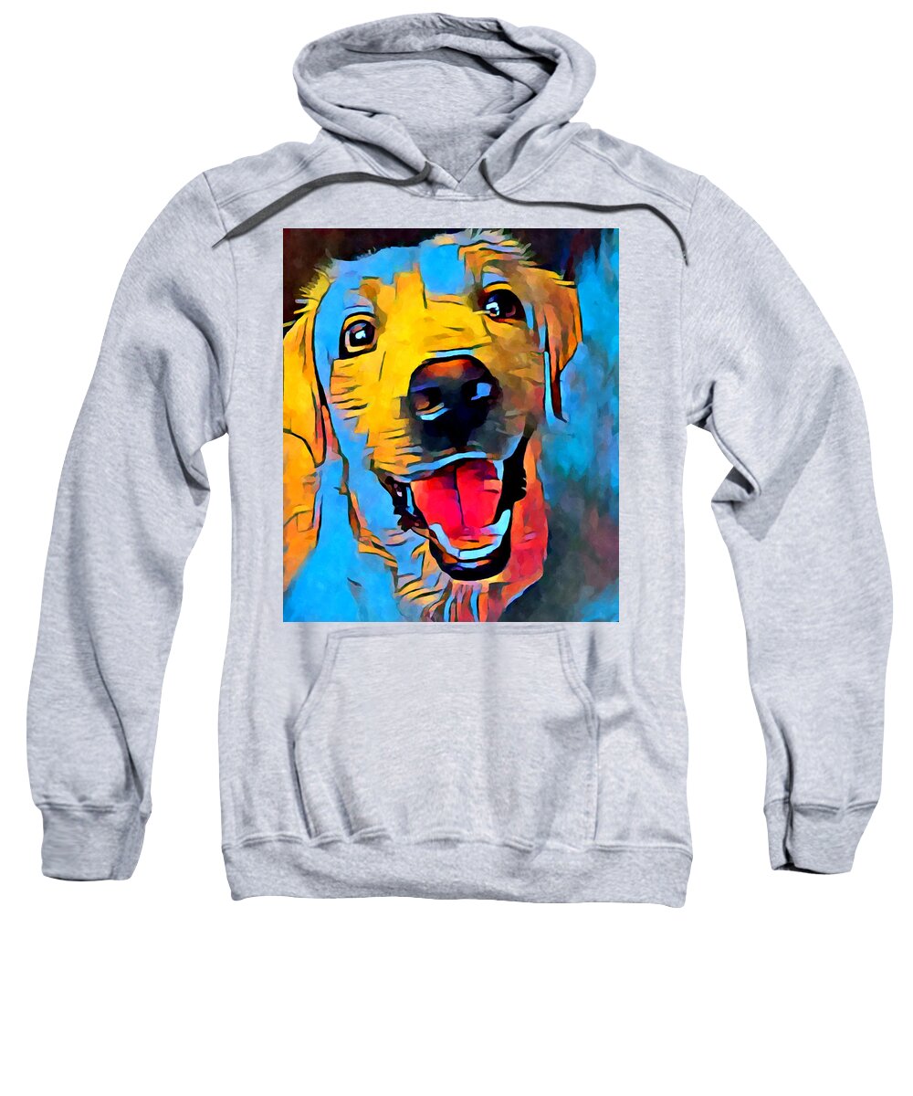 Labrador Sweatshirt featuring the painting Labrador Retriever 2 by Chris Butler