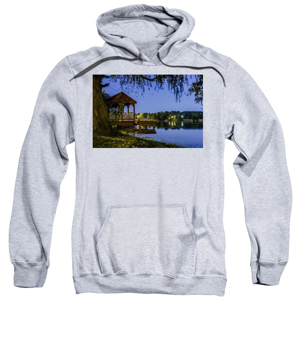 Kennedy Park Sweatshirt featuring the photograph Lake at Kennedy Park #1 by SAURAVphoto Online Store