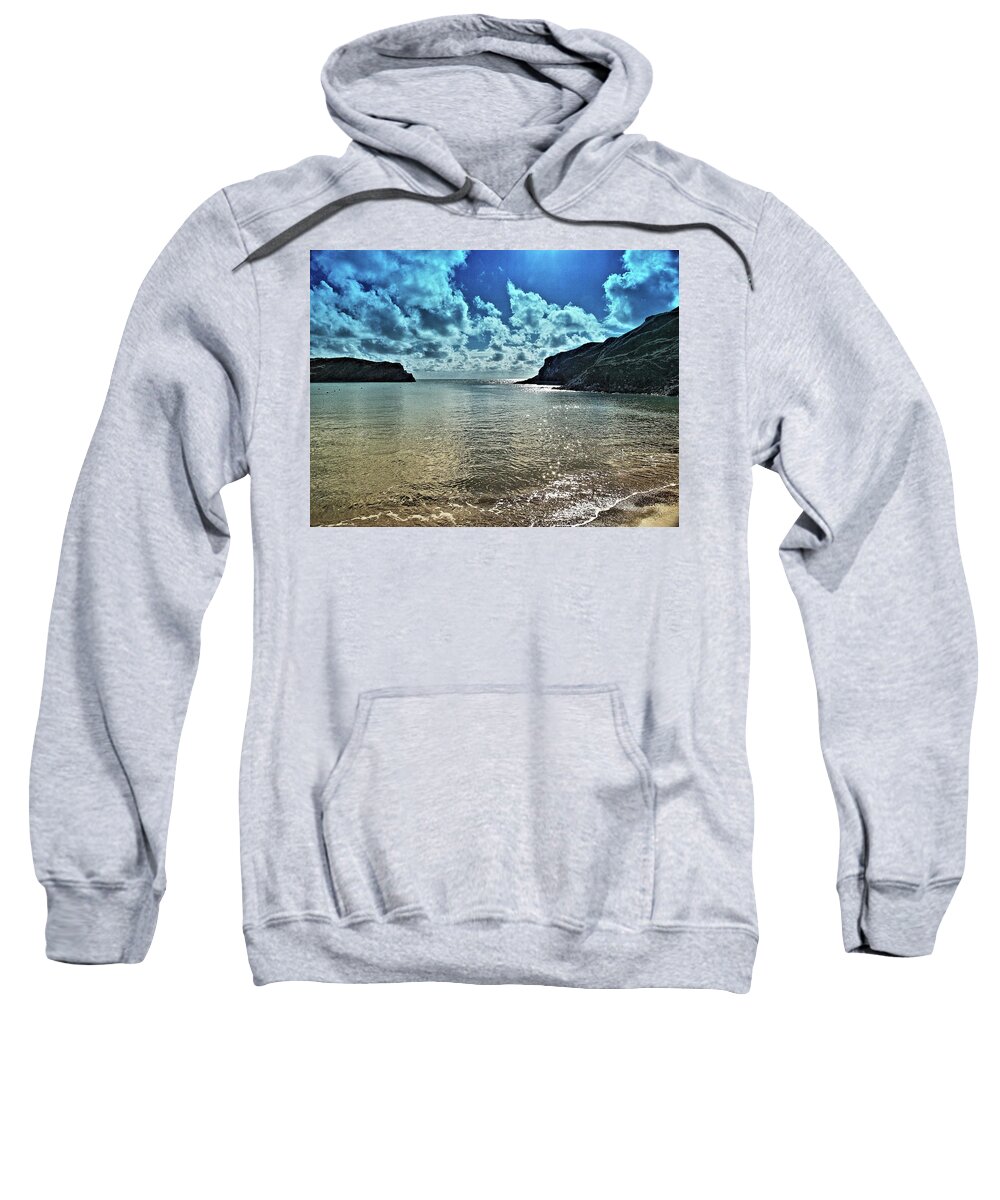 Seascapes Sweatshirt featuring the photograph Lulworth Cove #2 by Richard Denyer