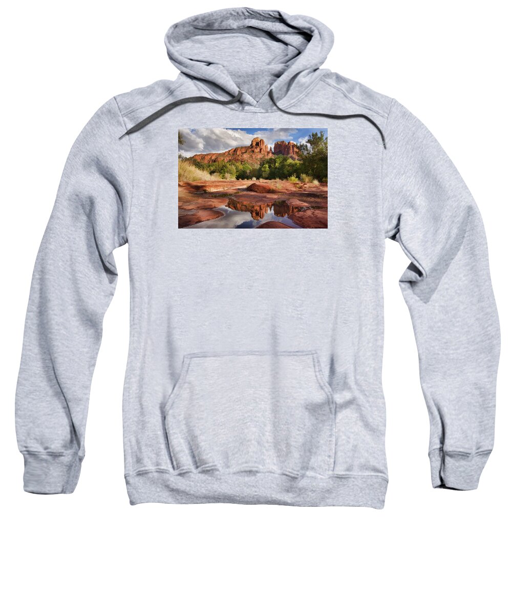 Cathedral Rock Sweatshirt featuring the photograph Nature's Cathedral #1 by Leda Robertson