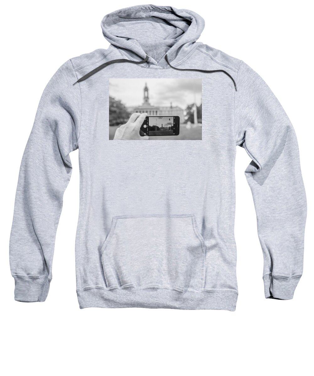 Penn State Sweatshirt featuring the photograph Old Main Penn State #1 by John McGraw