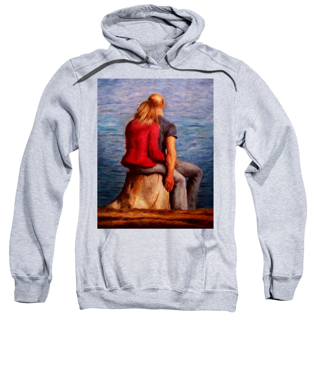 Print Sweatshirt featuring the painting Oneness by Ashlee Trcka
