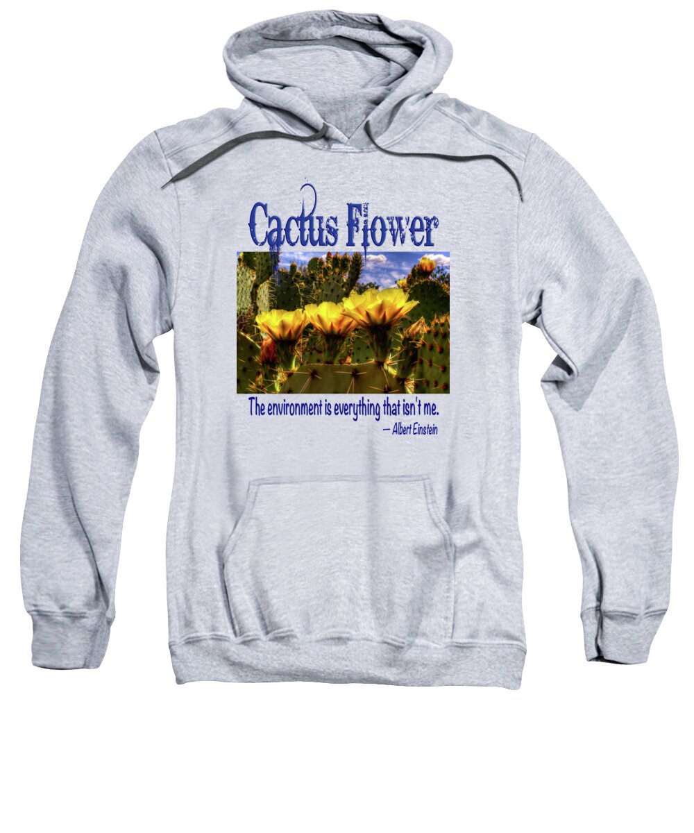 Arizona Sweatshirt featuring the photograph Prickly Pear Cactus Flowers #2 by Roger Passman