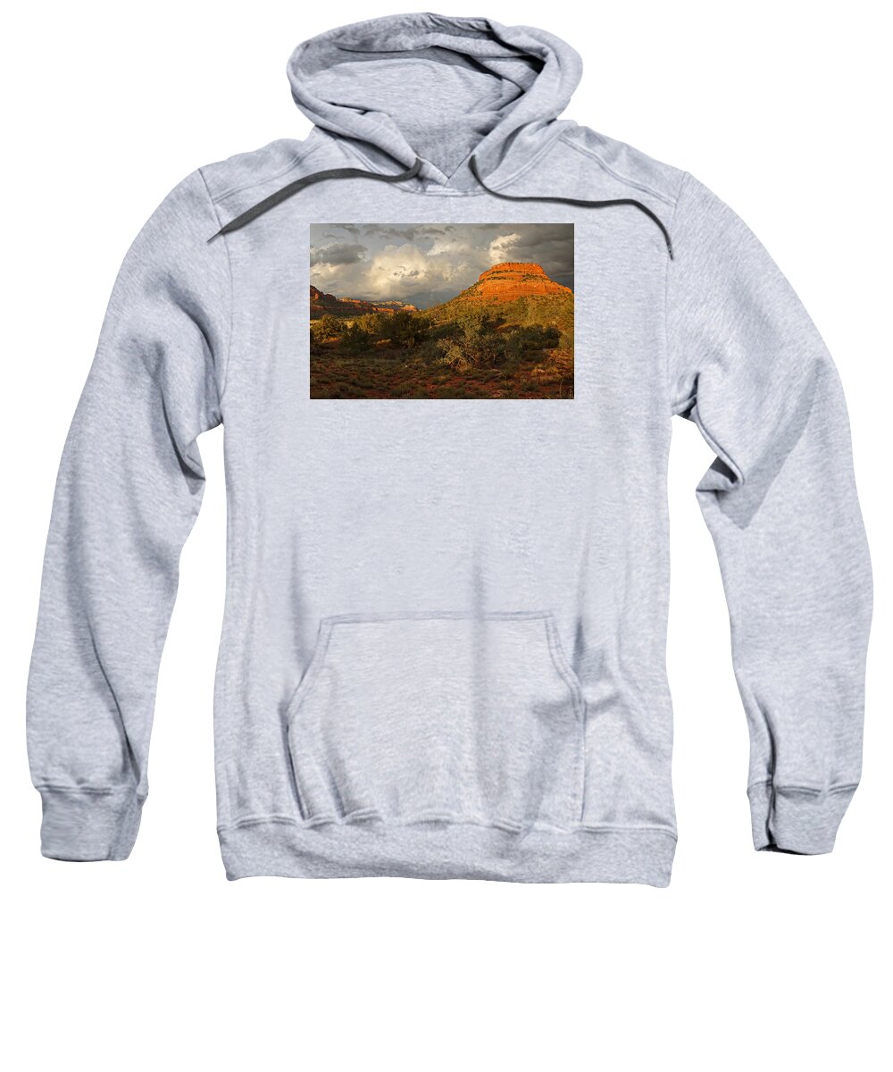 Aerie Vista Sweatshirt featuring the photograph Red Rock Majesty #1 by Leda Robertson