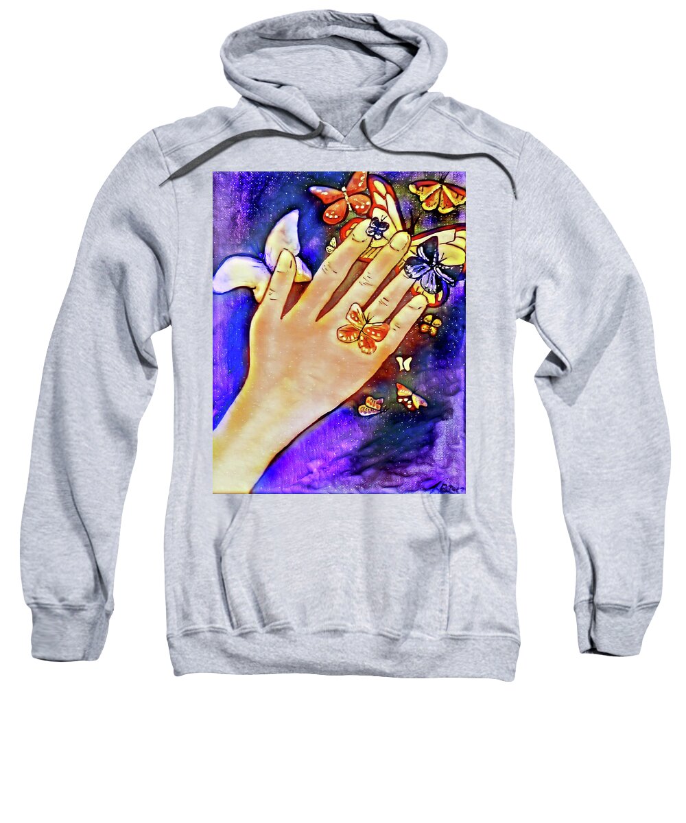Jennifer Page Sweatshirt featuring the painting Release #1 by Jennifer Page