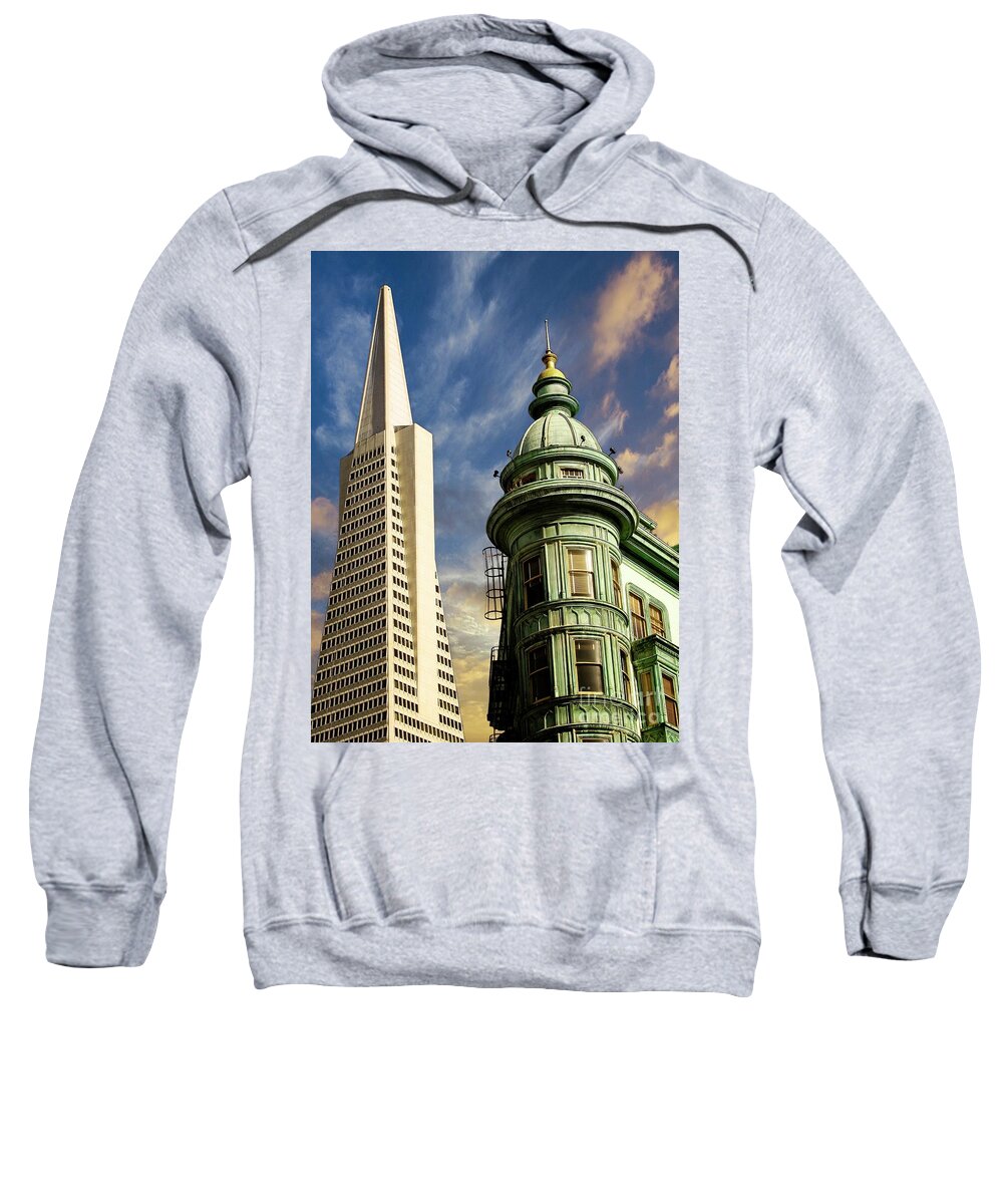 San Francisco Sweatshirt featuring the photograph San Francisco Then and Now #1 by Sal Ahmed