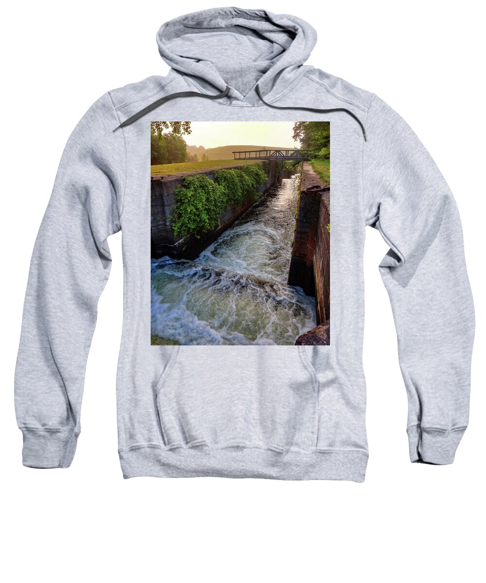  Sweatshirt featuring the photograph Sunrise at the Combines by Kendall McKernon