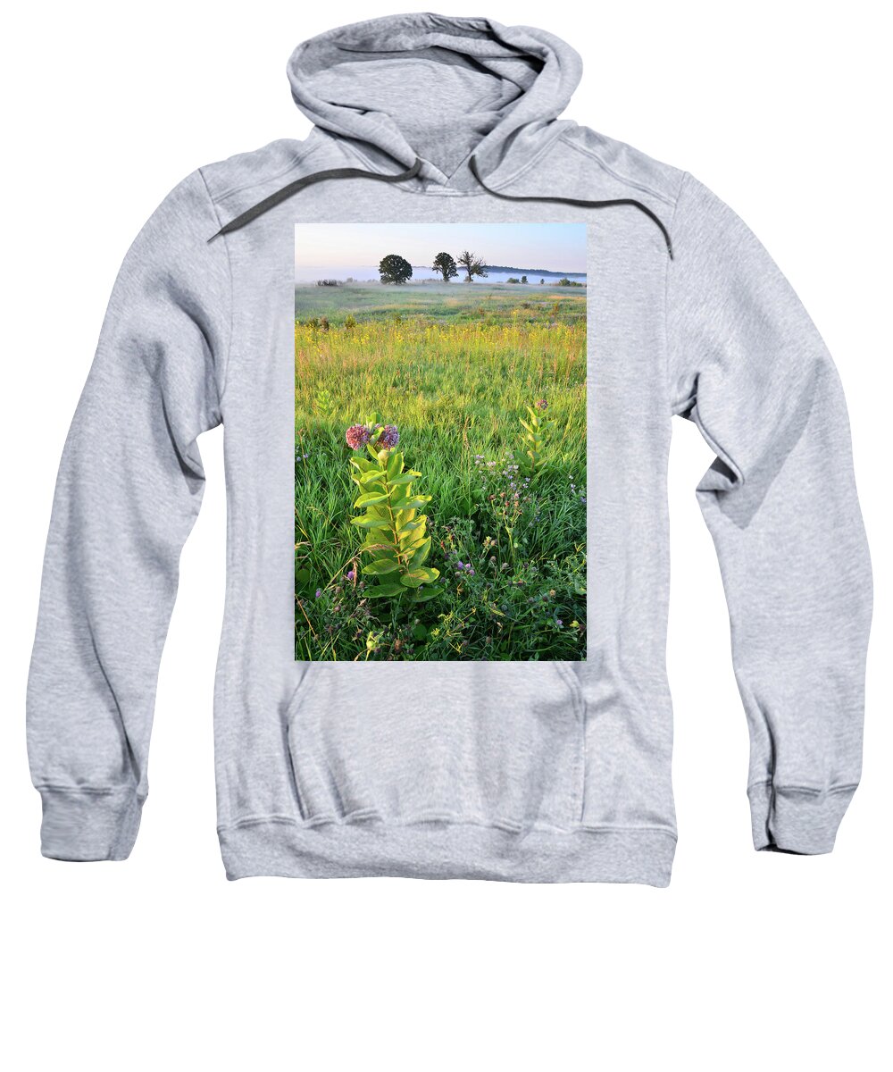 Mchenry County Conservation District Sweatshirt featuring the photograph Sunrise on Glacial Park #1 by Ray Mathis
