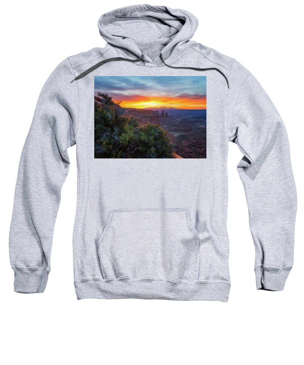 Sunrise Sweatshirt featuring the photograph Sunrise over Canyonlands #1 by Darren White