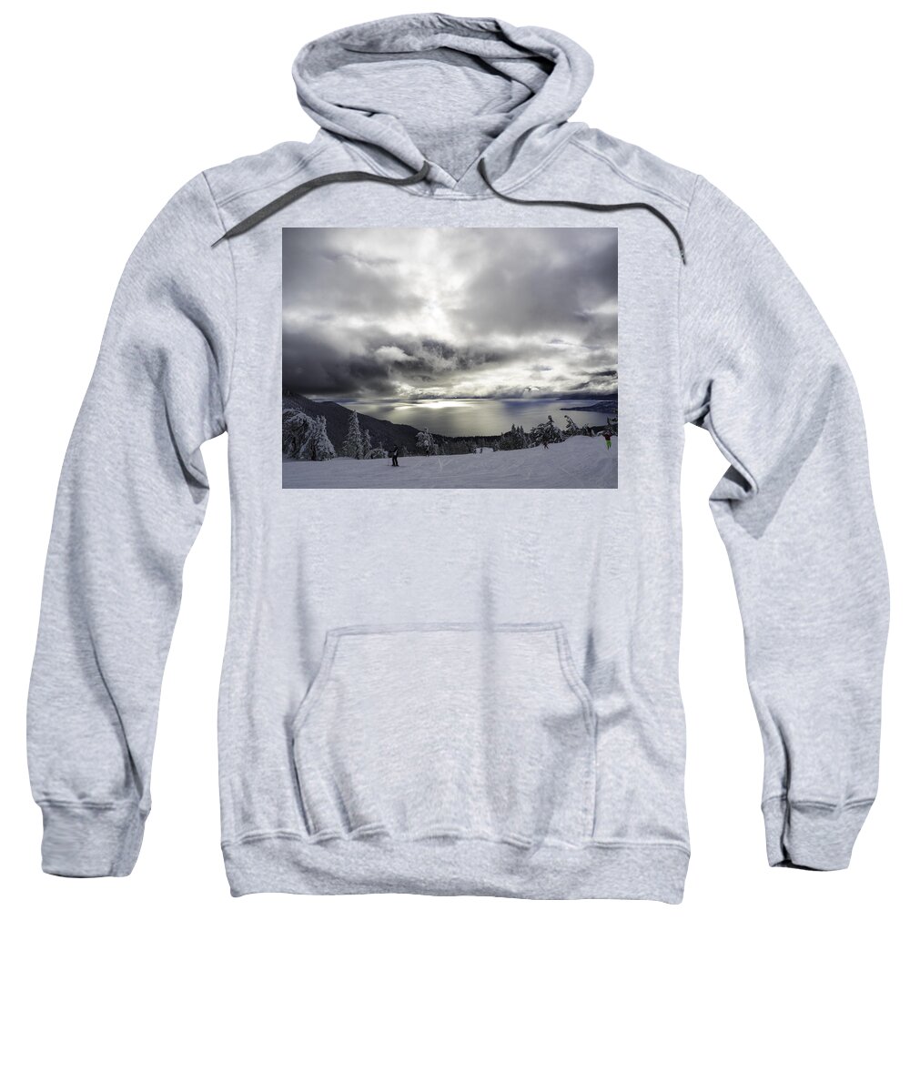 Sunset Storm Light Sweatshirt featuring the photograph Sunset Storm Light #1 by Martin Gollery