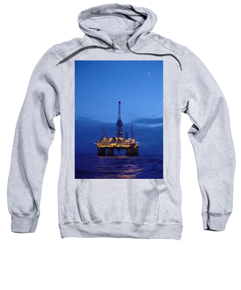 Photograph Sweatshirt featuring the photograph Visund in the Twilight by Charles and Melisa Morrison