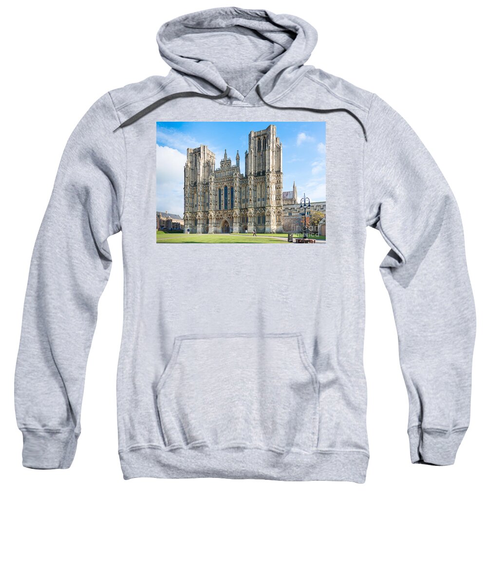 Wells Cathedral Sweatshirt featuring the photograph Wells Cathedral #2 by Colin Rayner