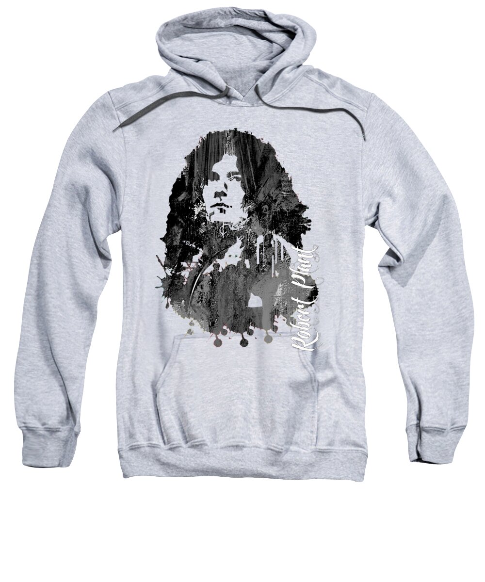 Led Zeppelin Sweatshirt featuring the mixed media Robert Plant Collection #18 by Marvin Blaine