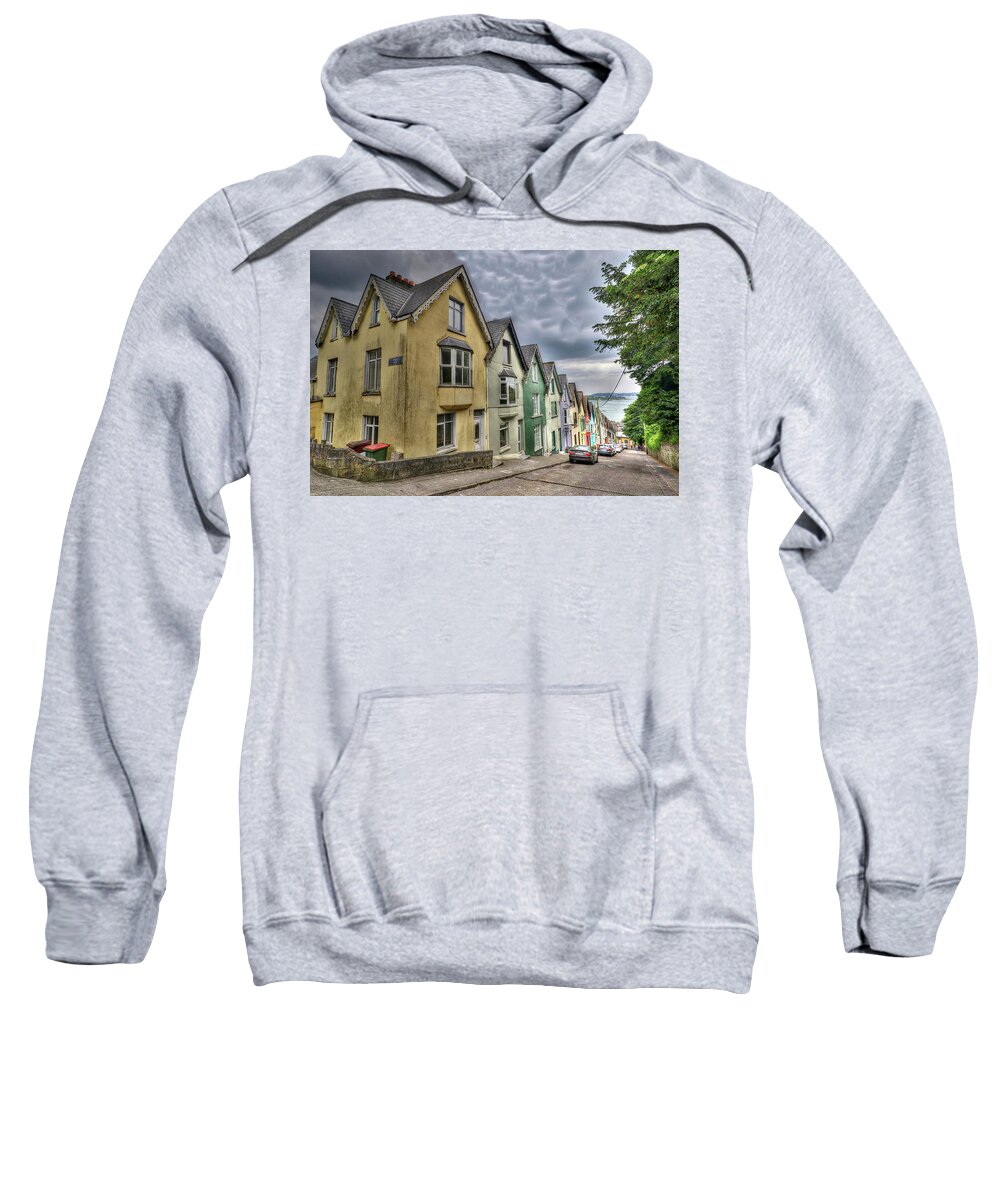 Cobh Munster Province Republic Of Ireland ‘deck Of Cards’ (23 Houses) Sweatshirt featuring the photograph Cobh Munster Province Republic of Ireland by Paul James Bannerman