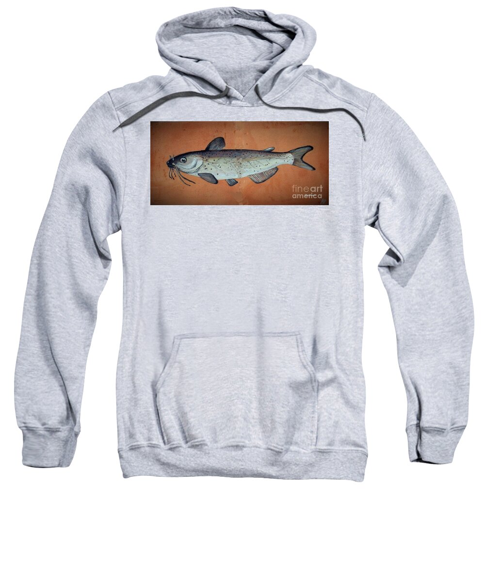 Catfish #2 Adult Pull-Over Hoodie by Andrew Drozdowicz - Pixels