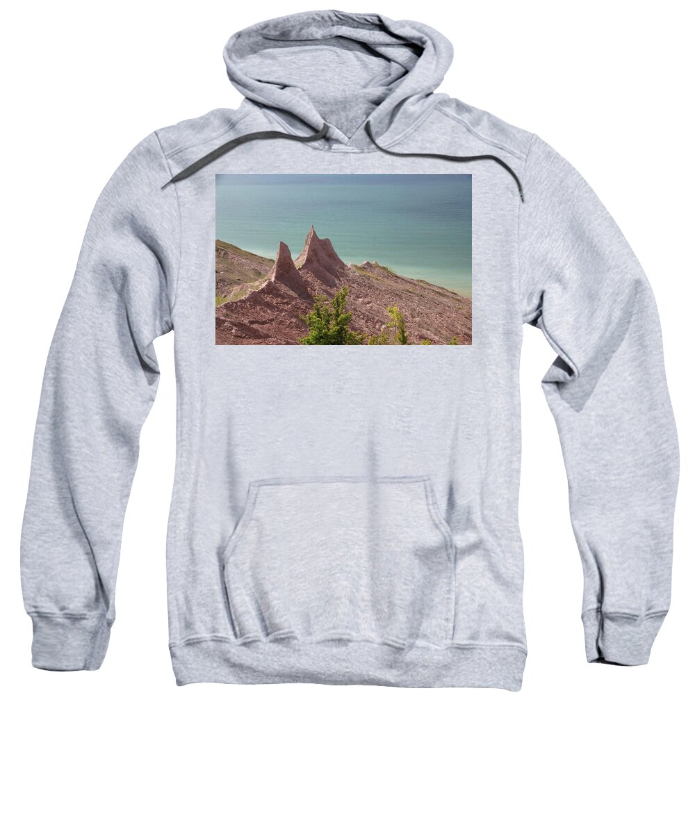 Fairhaven Beach Sweatshirt featuring the photograph Chimney Bluffs #2 by Susan Jensen