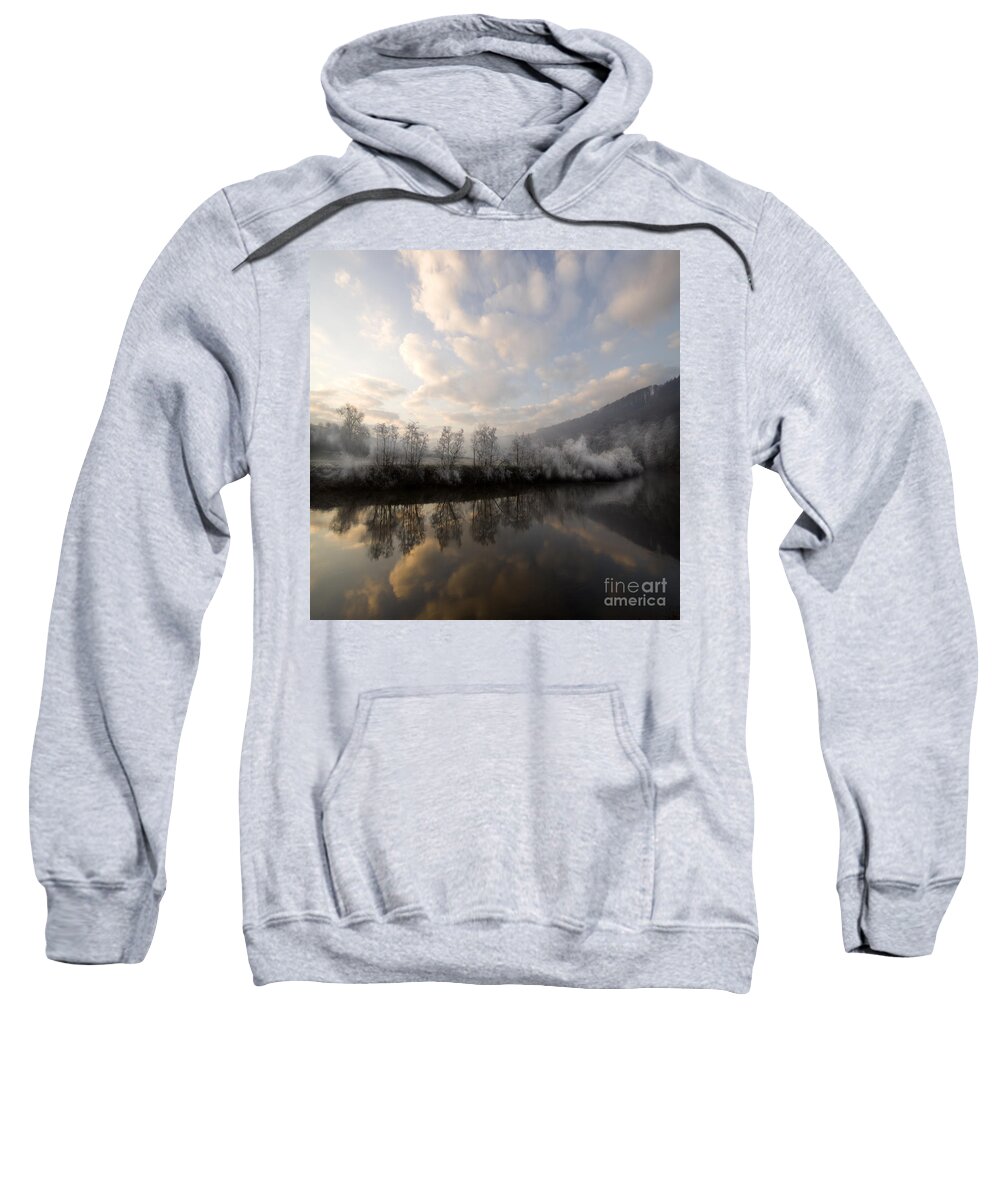 Wye Sweatshirt featuring the photograph Frozen River #2 by Ang El