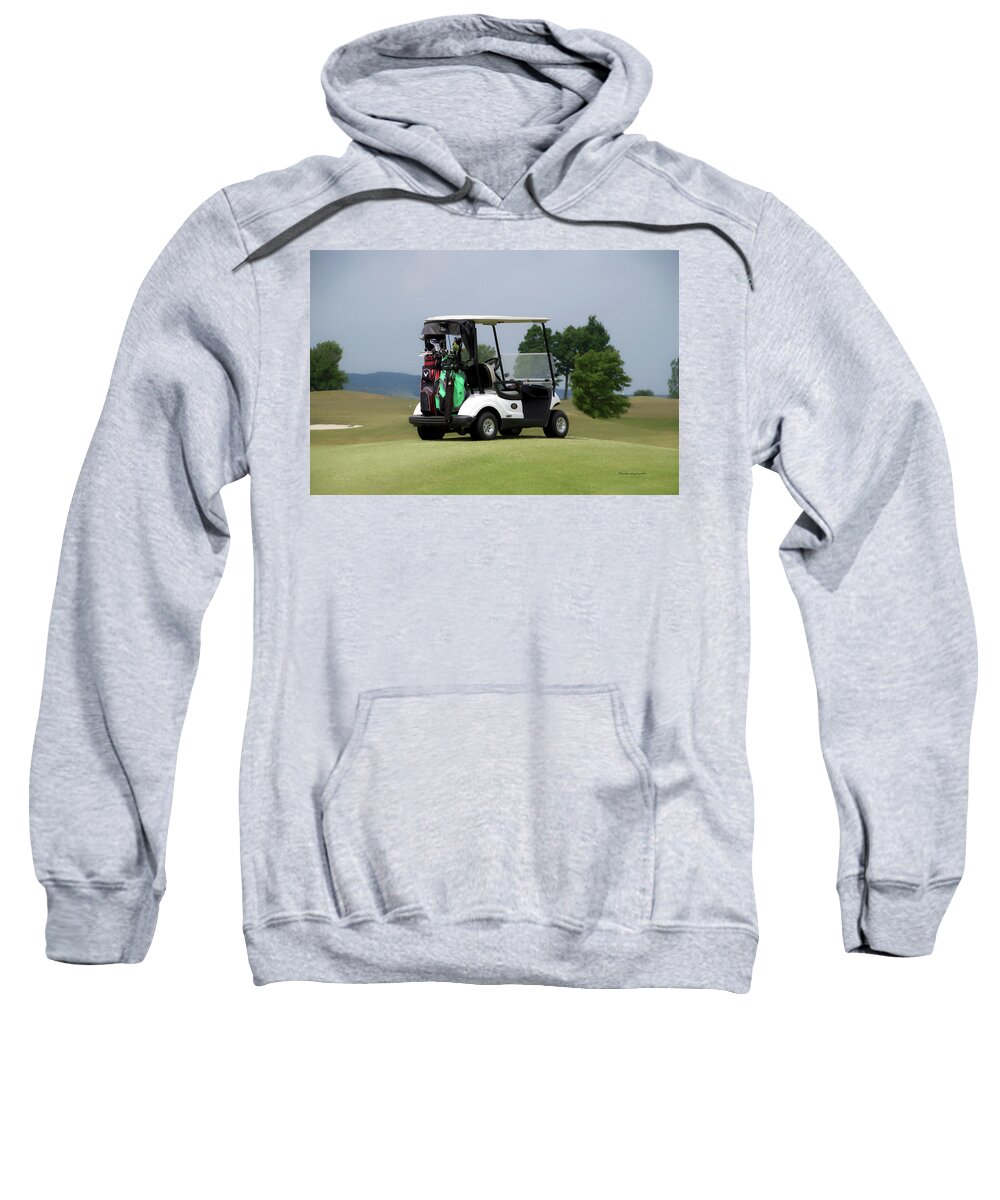 Tully New York Sweatshirt featuring the photograph Golfing Golf Cart 04 by Thomas Woolworth