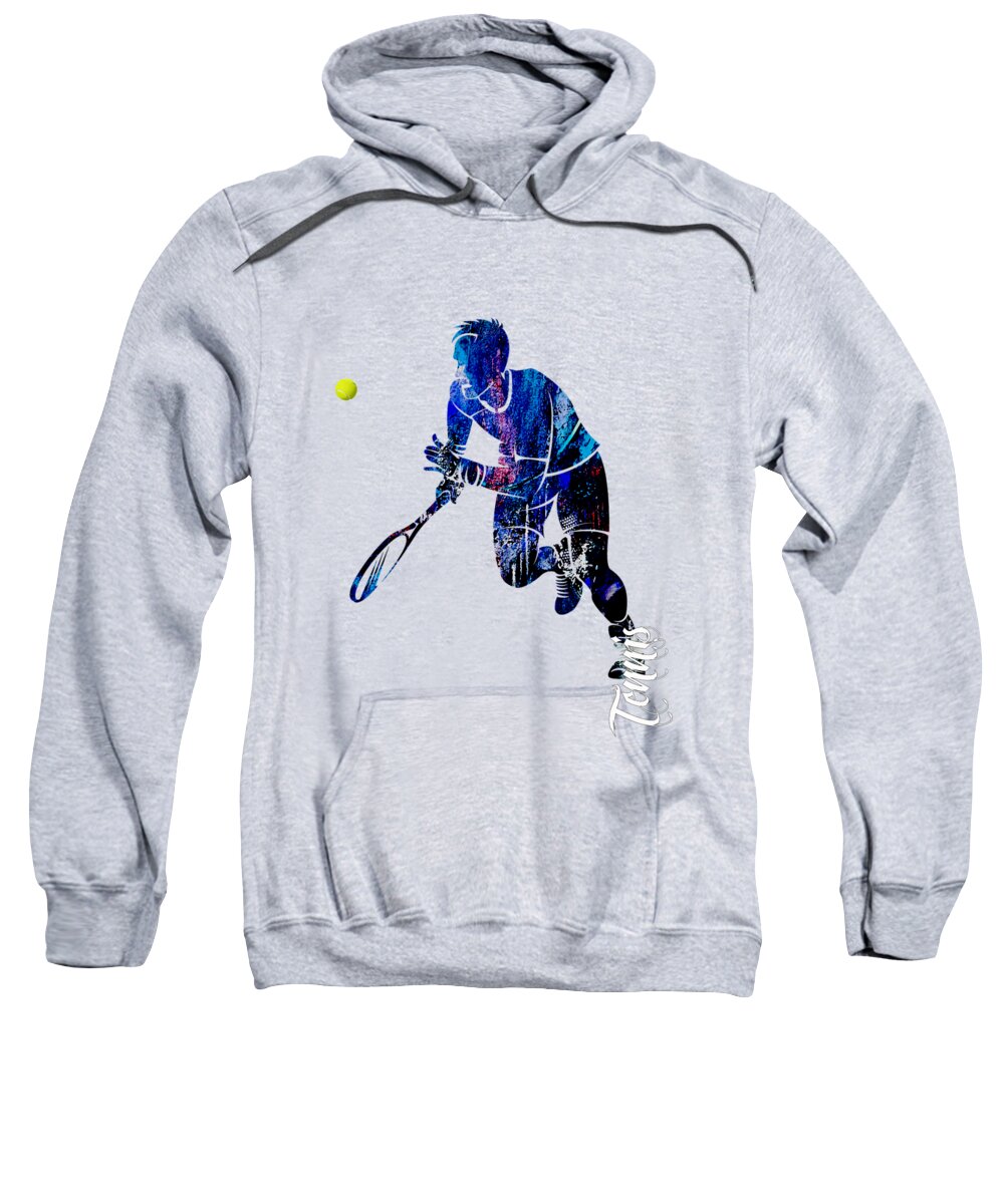Tennis Sweatshirt featuring the mixed media Mens Tennis Collection #2 by Marvin Blaine