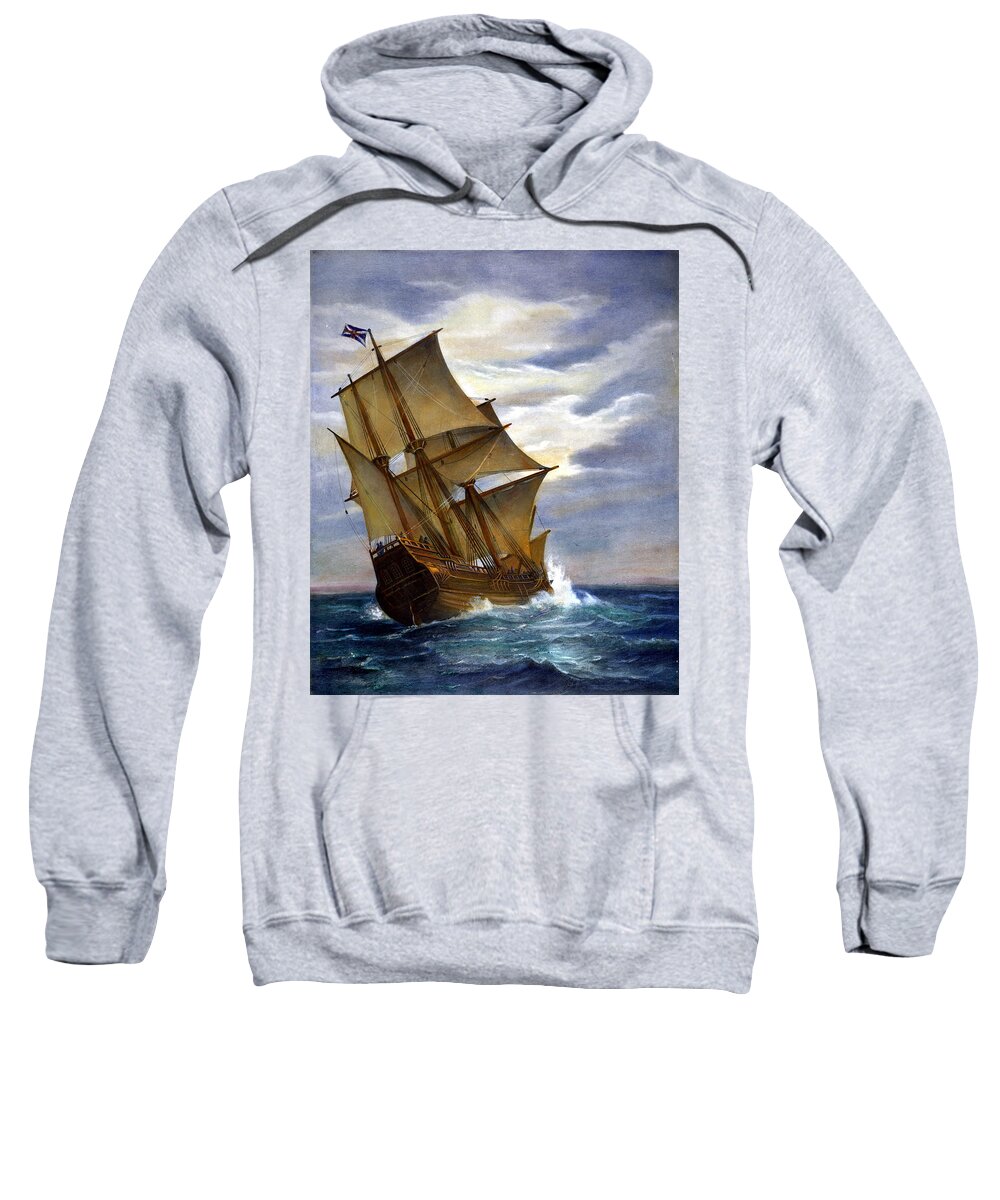 1620 Sweatshirt featuring the photograph The Mayflower #2 by Granger