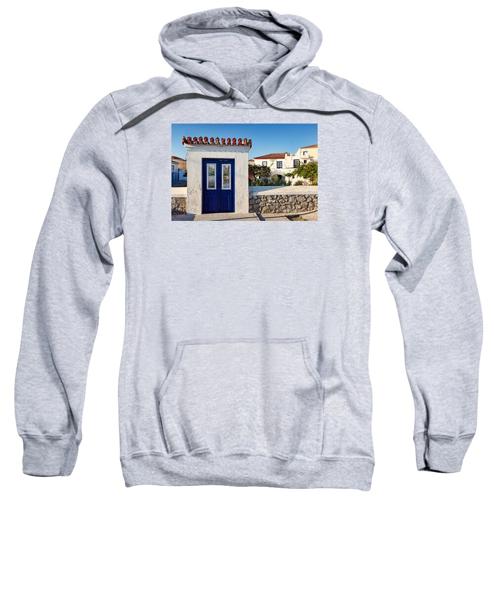 Architecture Sweatshirt featuring the photograph The town of Spetses island - Greece #2 by Constantinos Iliopoulos