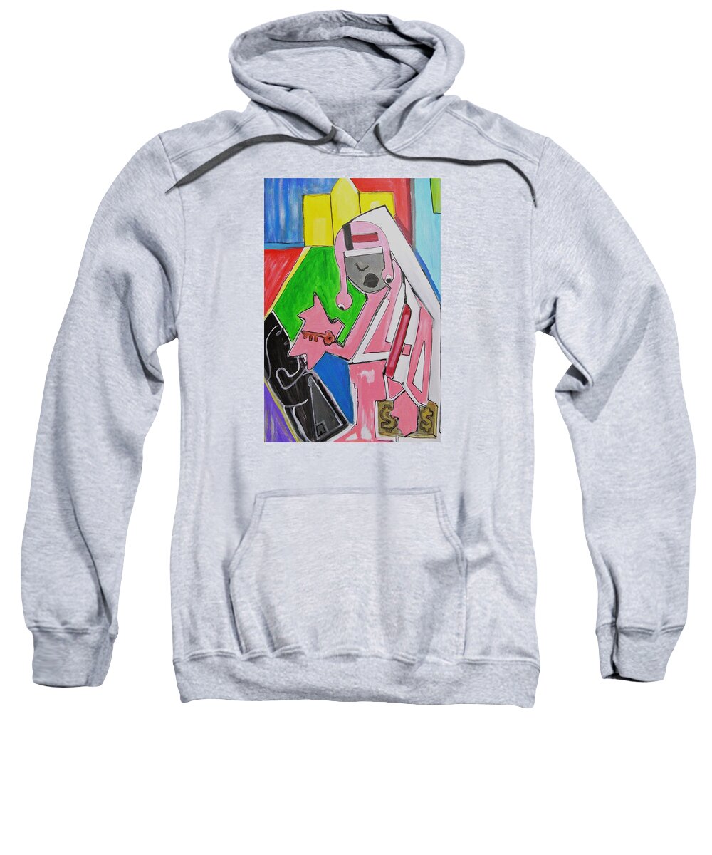Nature Sweatshirt featuring the painting Untitled #2 by Jose Rojas