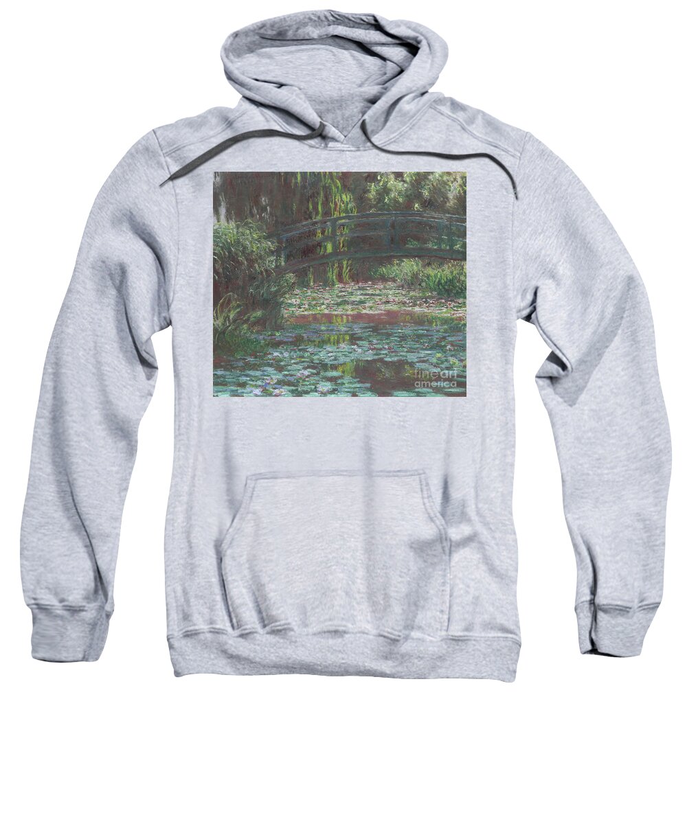 Monet Sweatshirt featuring the painting Water Lily Pond by Claude Monet