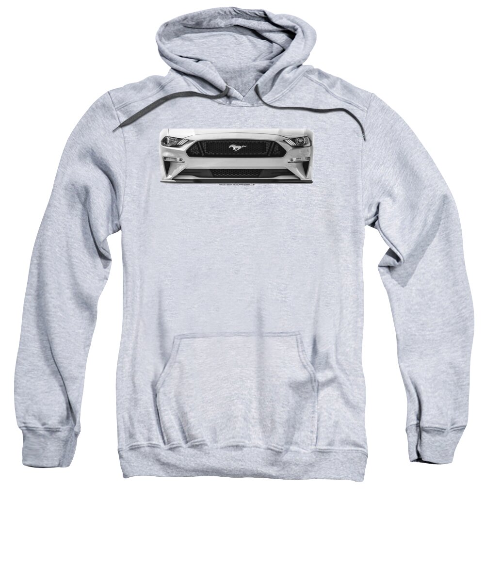 Feature Your Car's Grill On A Tee Shirt Sweatshirt featuring the digital art 2018 Mustang on a Tee by Jack Pumphrey