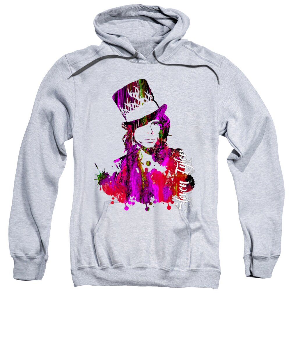 Steven Tyler Sweatshirt featuring the mixed media Steven Tyler Collection #5 by Marvin Blaine