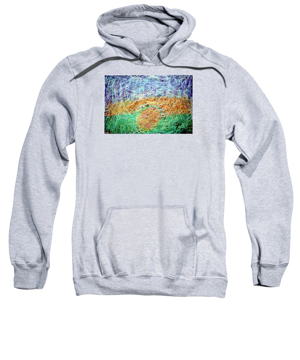  Sweatshirt featuring the painting 28 by Terry Wiklund