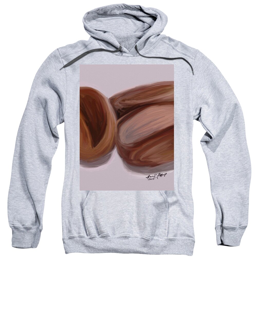 Coffee Sweatshirt featuring the painting 3 Bean Night by Dawn Davis