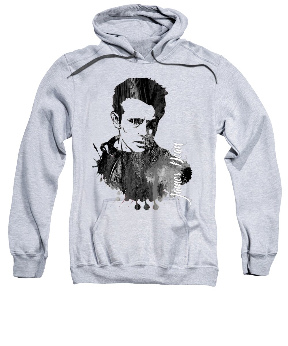 James Dean Sweatshirt featuring the mixed media James Dean Collection #36 by Marvin Blaine