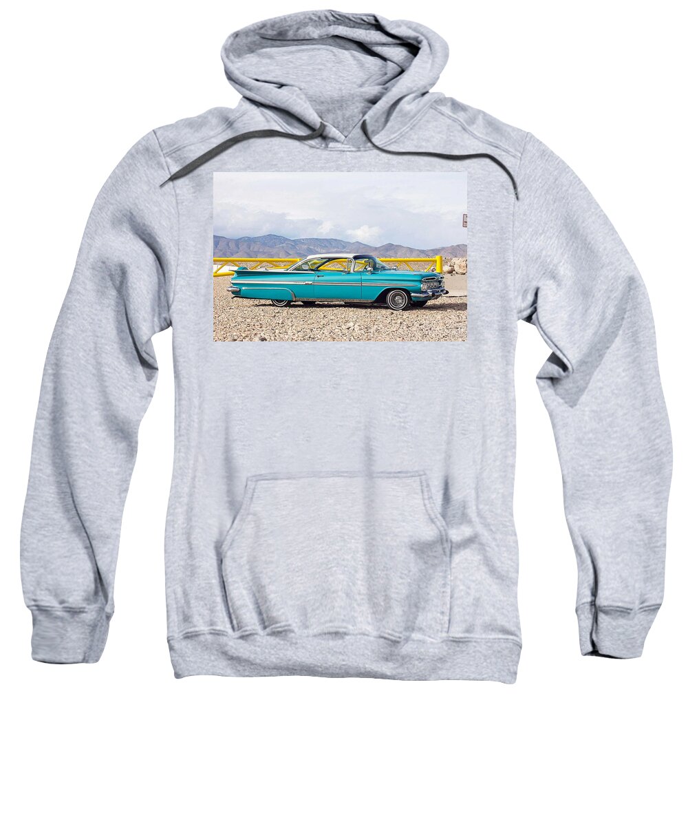 Chevrolet Impala Sweatshirt featuring the digital art Chevrolet Impala #4 by Super Lovely