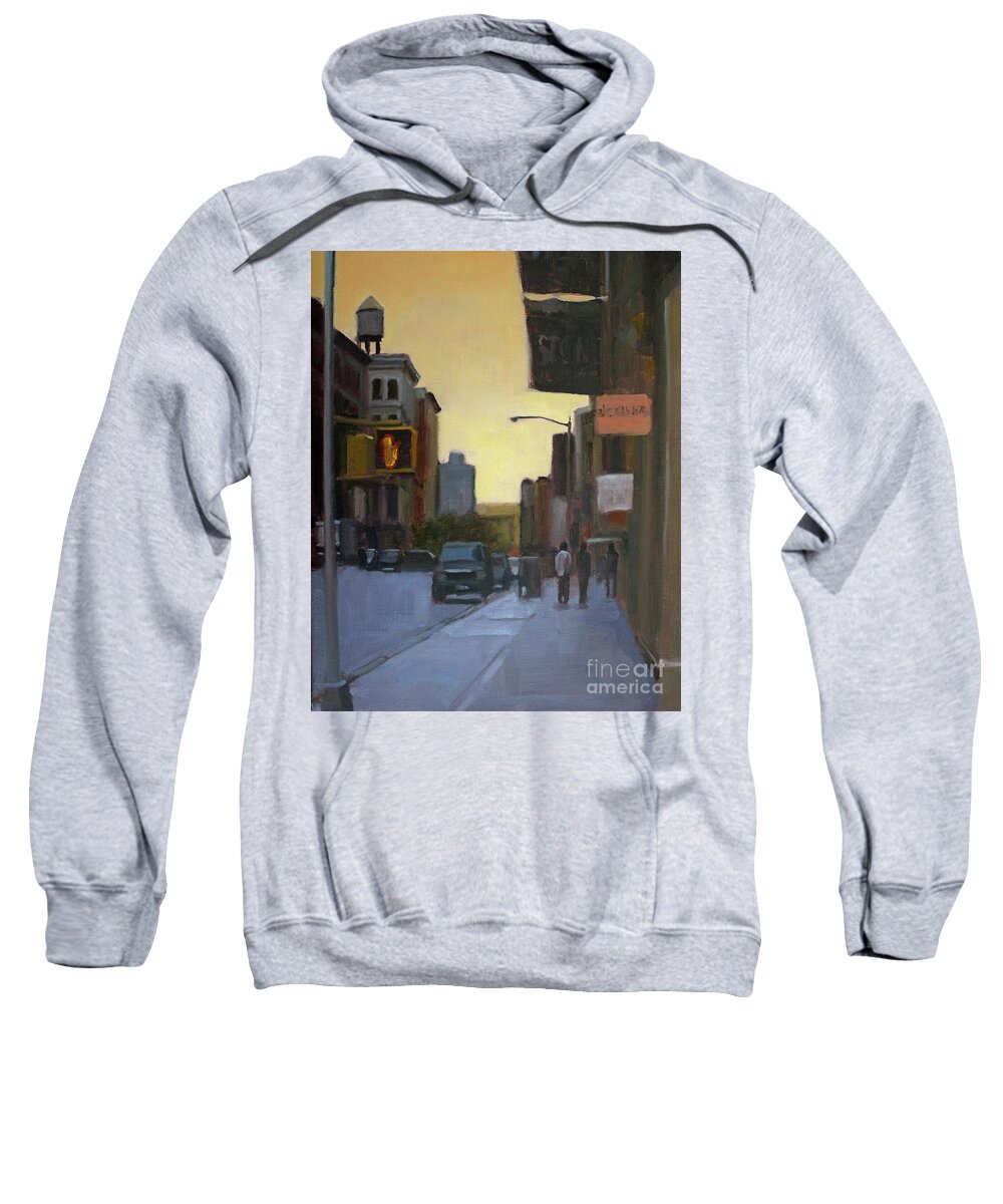 City Sweatshirt featuring the painting 55th And 5th by Tate Hamilton