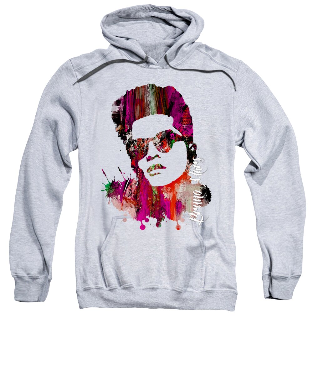Bruno Mars Sweatshirt featuring the mixed media Bruno Mars Collection by Marvin Blaine