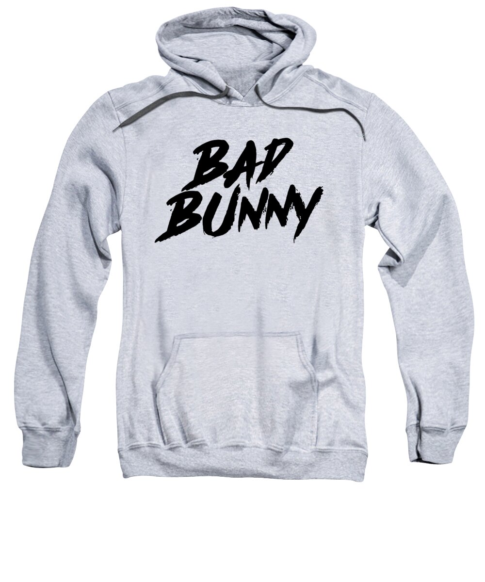 Bad Sweatshirt featuring the digital art Bad Bunny #8 by Pohon Cingur