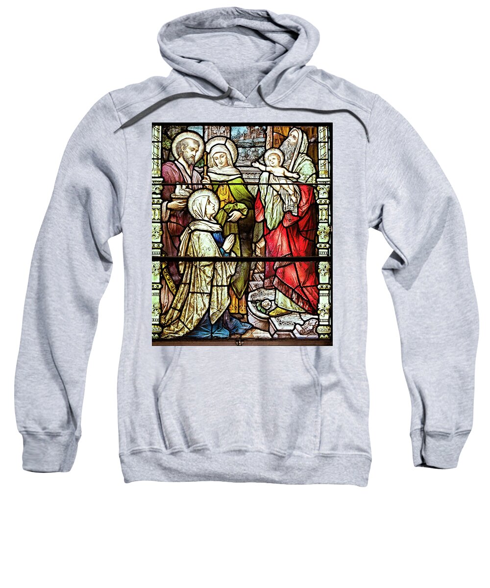 Hdr Sweatshirt featuring the digital art Saint Anne's Windows #8 by Jim Proctor