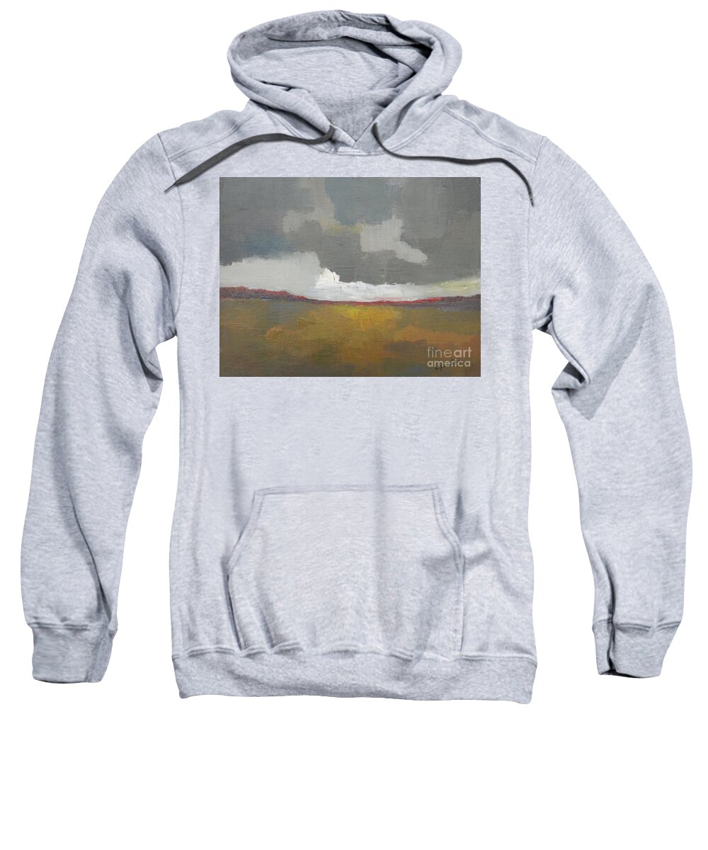 Landscape Sweatshirt featuring the painting A Calm Day by Vesna Antic