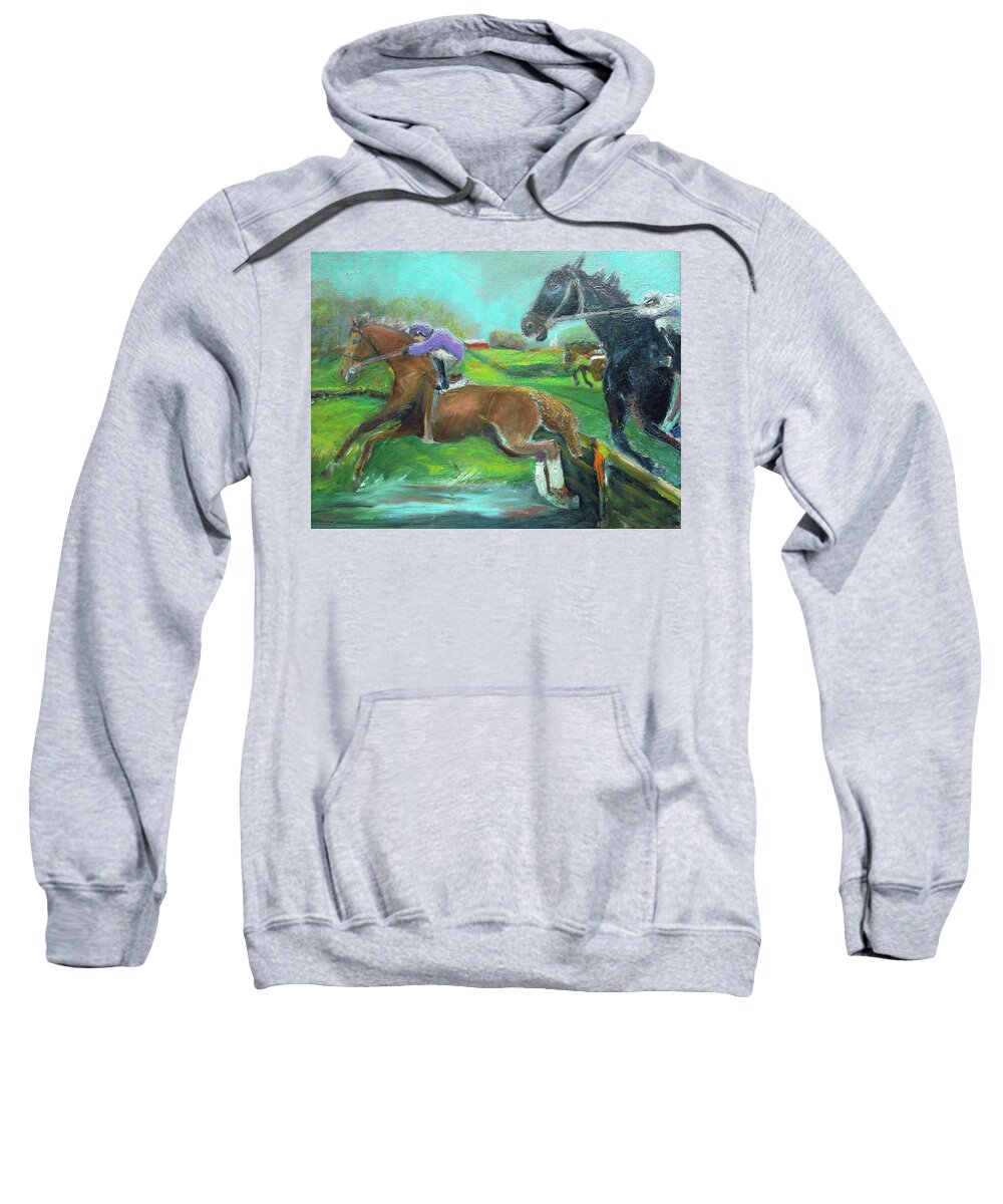 Point-to-point Sweatshirt featuring the painting A Mile Out by Susan Esbensen