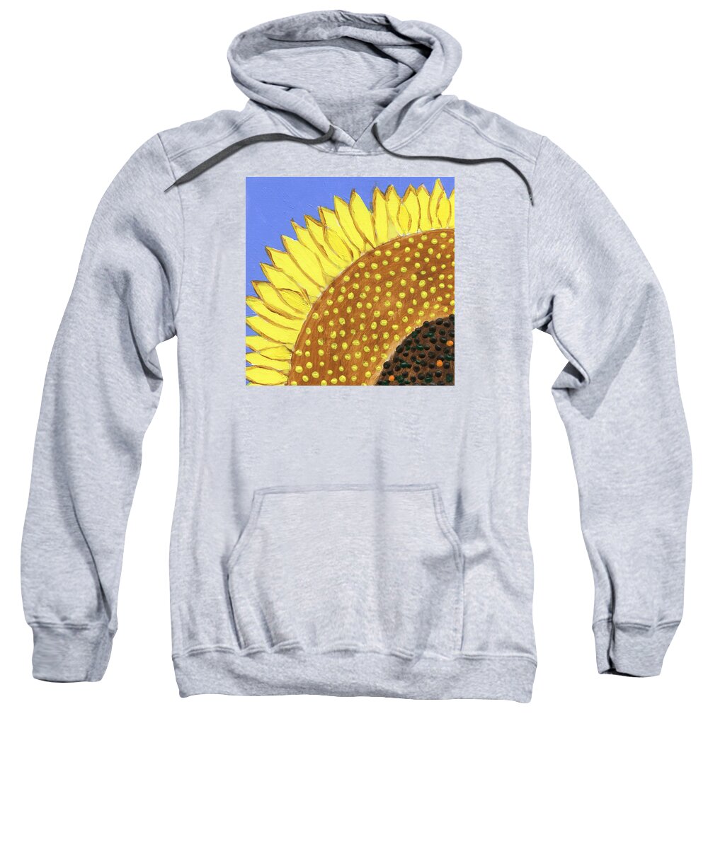 Sunflower Sweatshirt featuring the painting A Slice Of Sunflower by Deborah Boyd