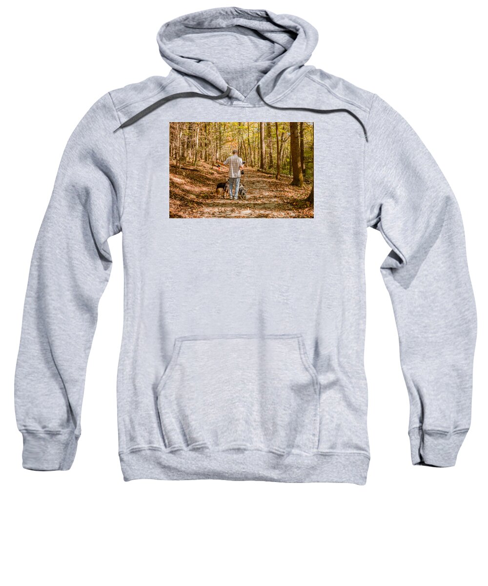 Hiking Sweatshirt featuring the photograph A Walk in the Woods by Cathy Donohoue