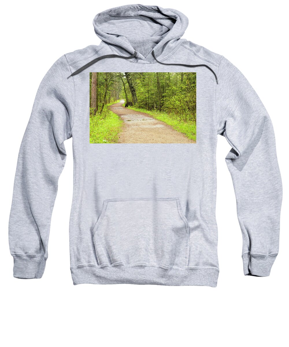 Spring Walk Sweatshirt featuring the photograph A Walk in the Woods by Nancy Dunivin