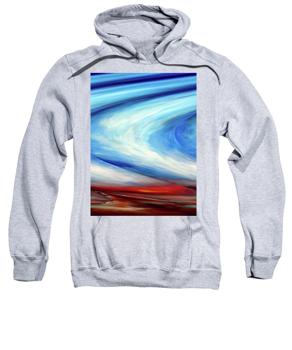 Abstract Sweatshirt featuring the painting Abstract Desert Sky by Katy Hawk
