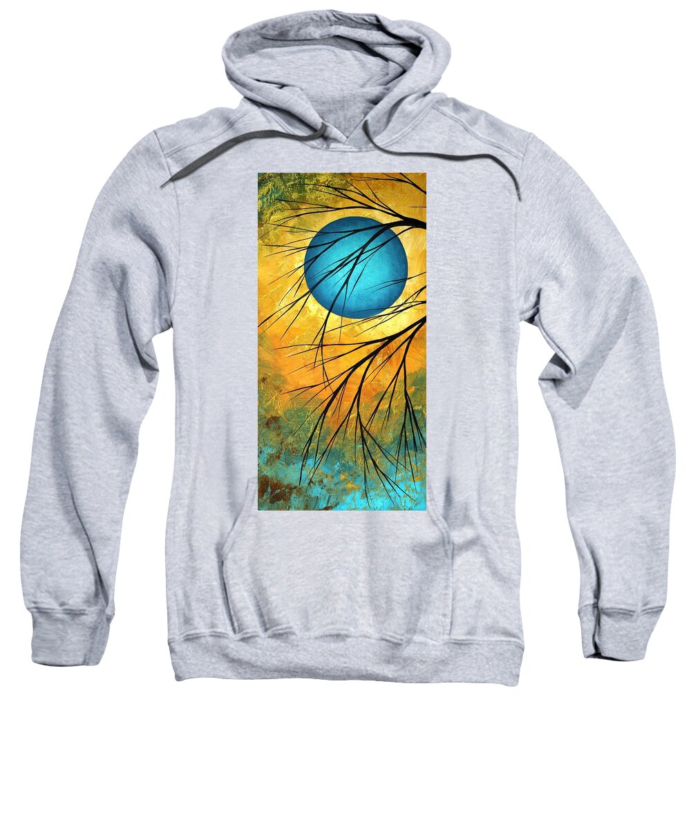 Abstract Sweatshirt featuring the painting Abstract Landscape Art PASSING BEAUTY 1 of 5 by Megan Aroon