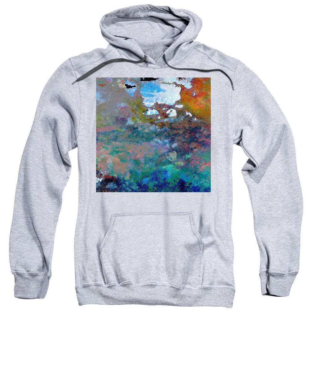 Abstract Sweatshirt featuring the mixed media Abstract Wash 6 by Paul Gaj