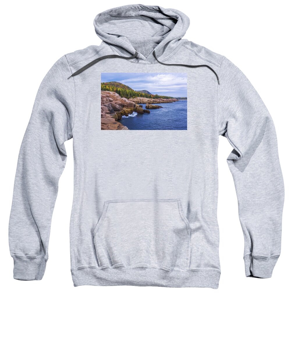 Acadia's Coast Sweatshirt featuring the photograph Acadia's Coast by Chad Dutson